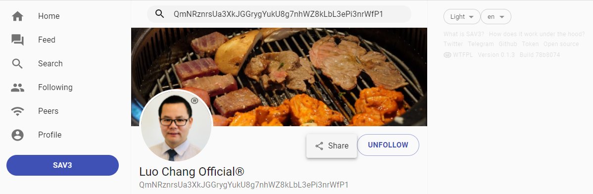 #SAV3 feature update

Many users in beta testing have responded that it's inconvenient to copy/paste profile keys

Click the 3 dots on a profile page to link your profile to other users. 

No need to manually copy and paste, just one click and share!

sav3.org/#/profile/Um5P… $ETH