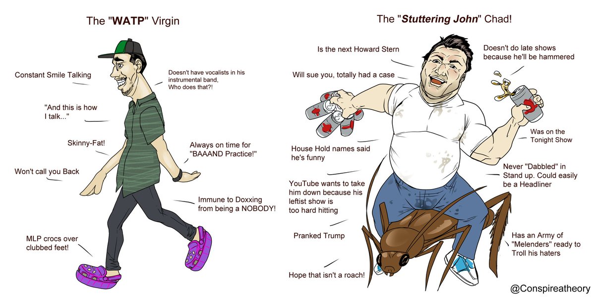 conspireatheory's tweet photo. Who knows who's a talentless hack! @whoarethesepod that's who! If they didn't make a #Stutterjohn segment, no one would listen to their shit show.
I'm sure they- Oh Shit, is that a roach! https://t.co/T0R45QAw8B