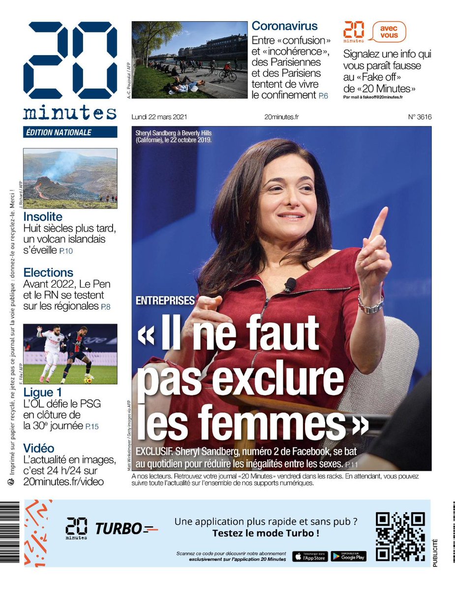 Plus «d’elles» pour aller plus haut. Téléchargez le journal <a href="/20Minutes/">20 Minutes</a> en avant-première en cliquant ici 20min.fr/pdf/france-202…