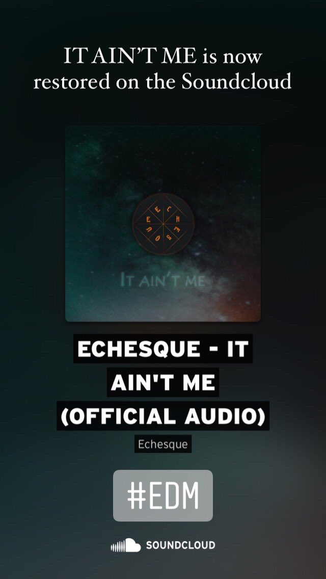EchesqueMusic's tweet photo. IT AIN’T ME had unfortunately removed from the Soundcloud due to some issues but Alhamdulillah it has been restored now🙂
Link: https://t.co/LPRw9paq6L
#edm #electronicmusic #electronic #dance #music #melody #melodicmusic #SoundCloud #soundcloudmusic #echesque #Karachi #Pakistan https://t.co/6CnsoVyaVy