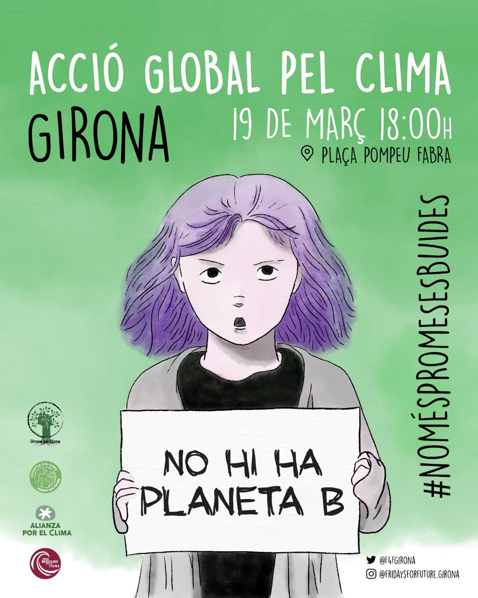 altaWeu's tweet photo. L'eco de la vall (2x23): reportatge de la mani de Girona convocada per la @xarxaclimatica arreu de Catalunya, el 19 de març. Entrevistes: @F4FGirona, @XRGirona, @GreenpeaceCAT i @GAntiespecista.

#EcoRàdioT2 #NoMésPromesesBuides #EmergenciaClimàtica

🔊▶️ https://t.co/DAhTugcjj4 https://t.co/SrJw9uSMZP