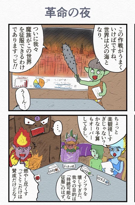8コマ漫画『革命の夜』? 