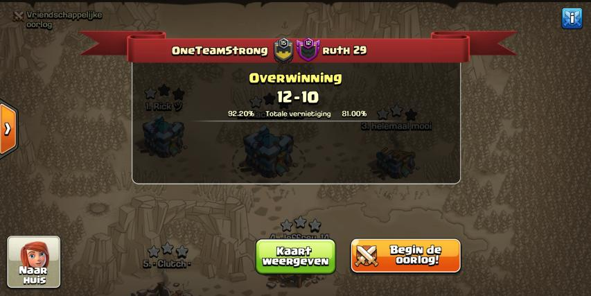 win in <a href="/MinerLeagueCW/">MLCW</a> 

GG to ruth 29

Not our best match but atleast we secured the win

tripples by
<a href="/blacksmithcoc/">BlackSmith</a> 
<a href="/JHclash/">JH</a> 

1-0 record now

#BeneluxStrong
