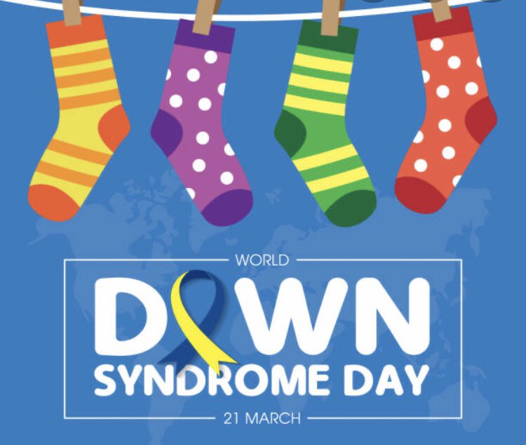BlueEyedKath7's tweet photo. Rocking my socks for World Down Syndrome Day. #WorldDownSyndromeDay @rsrcwallace https://t.co/CkANlIbaGJ