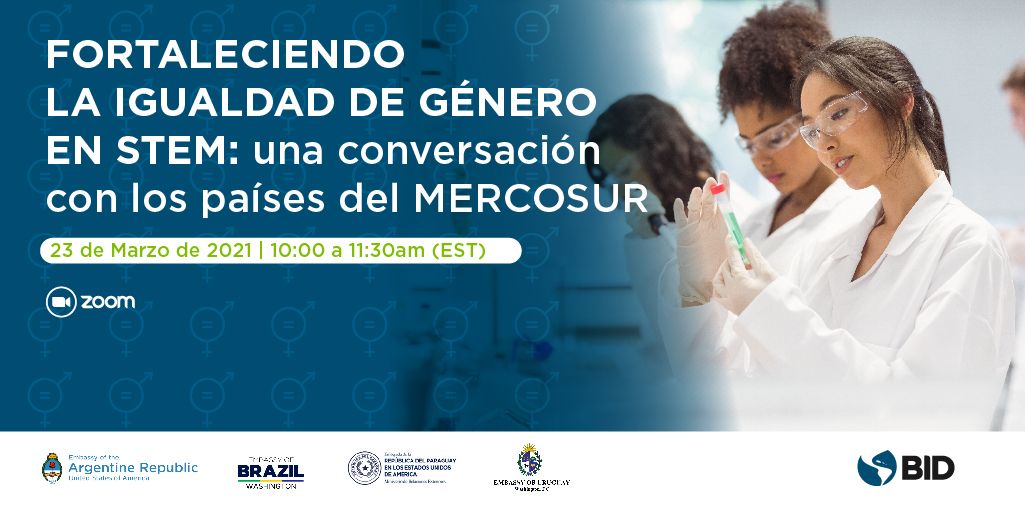 agenciaidiar's tweet photo. INVITACIÓN | ¿Cuáles son las realidades de la brecha de género en STEM en América Latina? Vamos a conversar sobre instrumentos y políticas para reducir las brechas de género en STEM @ArginUSA, @el_BID y los países del Mercosur. 
 
📅23/03
🕙11 H
Registro https://t.co/Mf2LB2Rerb https://t.co/5PbfBD8LIb