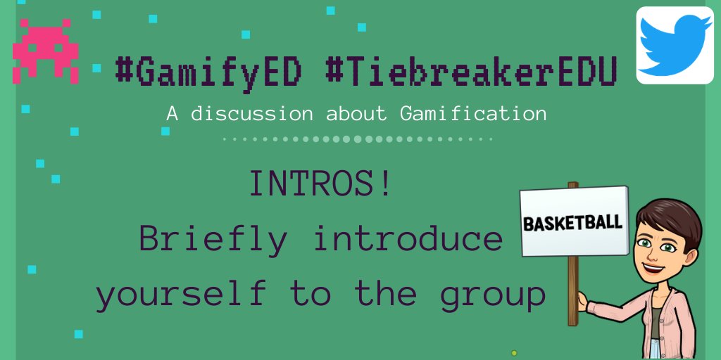 EdGamify's tweet photo. Let the Games Begin! Briefly introduce yourself to the group.  Tell us what brings you to our #BookStudy on #TiebreakerEDU #GamifyED https://t.co/gpJbon6R1N