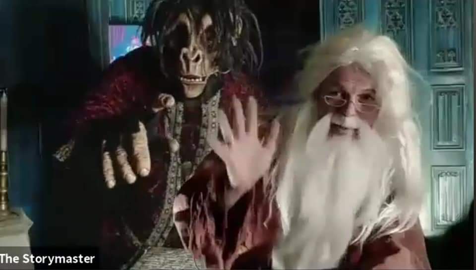 One year of online shows. Five months of The Storymaster's Tales Interactive Role-playing Theatre. Online LARP of the year.
Featuring Tom Baker &amp; Mark Cordory  creature fx. 

Come and join us. 585 world-wide members.

facebook.com/groups/smlarp/…