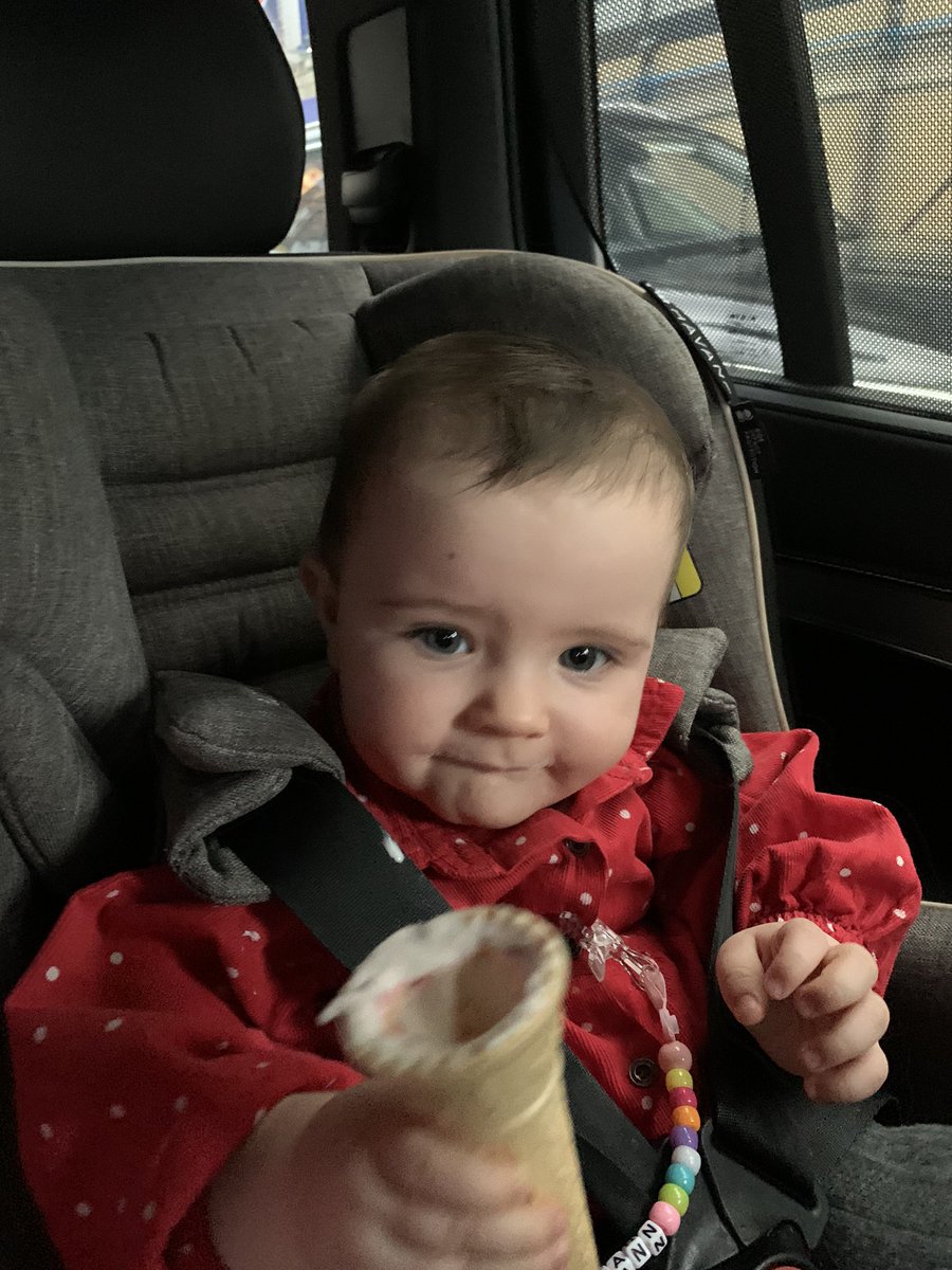 Think Muireann’s first ever <a href="/Timoneys99/">TIMONEYS ICE CREAM</a> was a hit this eve! ❤️😎