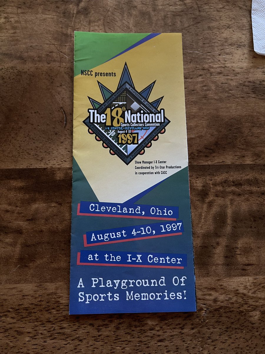 biggsdaddycool's tweet photo. From my first @nsccshow in 1997...the 18th National!
You never forget your first. ❤️
#NSCC97
#NSCC21
#CollectableADay
#BackyardDiamond https://t.co/AAdYDN9zsy