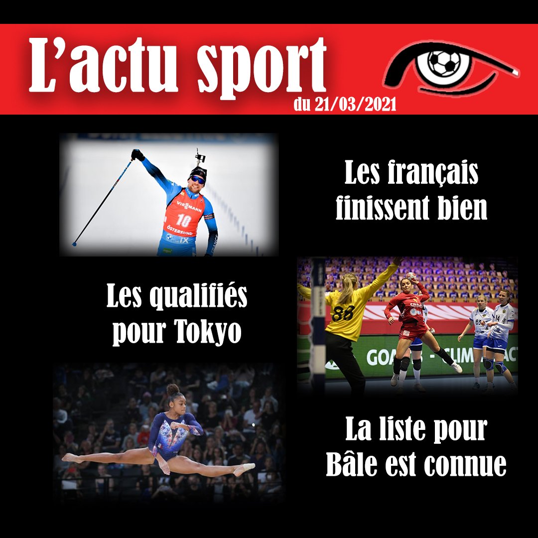 pep_ista's tweet photo. 🗞 Actus sportives du 21 mars 2021 ⬇️

🎿 Les français finissent bien
🤾‍♀️ Deux équipes qualifiées pour Tokyo
🤸‍♀️ 4 françaises pour Bâle https://t.co/cLBLRKRH7i