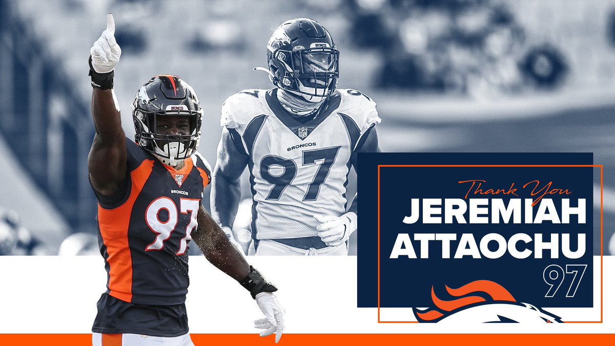 Broncos's tweet photo. Thank you for everything, @JAttaochu45! 🧡 https://t.co/ZdJ7jUCelH
