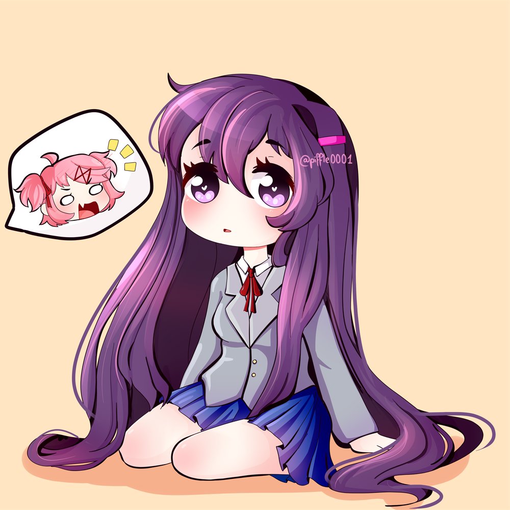 Doki Doki Literature Club! Fan art Drawing Cartoon, Anime, chibi