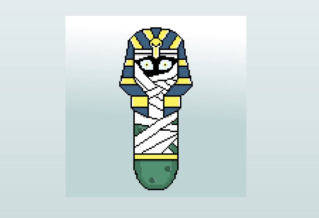 picclegang's tweet photo. Piccle Pharaoh #022 just arrived @opensea 🎈 

#NFT #NFTs #cryptoart #opensea https://t.co/1WwyhpZVLv
