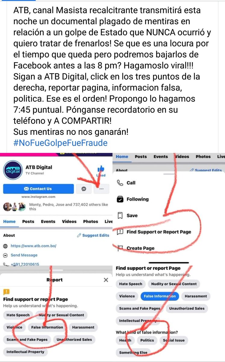 AB53282996's tweet photo. Comparto esta iniciativa, podemos frenar un "documental" lleno de mentiras masistas
#pititas #NoFueGolpe #NoFueGolpeFueFraude #Bolivia #NoMas https://t.co/vXTjQEAh2K