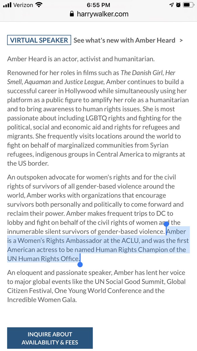 LauraBockov's tweet photo. Amber Heard a relatively unknown &amp; unsuccessful actress becomes the first Actor to be appointed UN human rights champion-only after she promised to donate her full settlement. She became a highly paid speaker and got product endorsements because “she’s worth it”.
Fraud
She Lied! https://t.co/ZUla0W5ggl