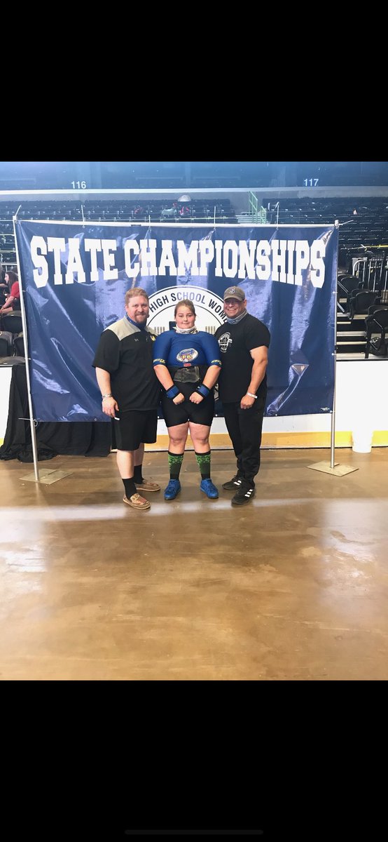 CoachJeter1's tweet photo. So proud of these young ladies. They competed hard at the state meet and represented Sulphur Springs with pride. Chela finished 10th in state in 97s and Machelle finished 7th in state in 259+. Congrats Lady Cats. https://t.co/dY4F9beTWg