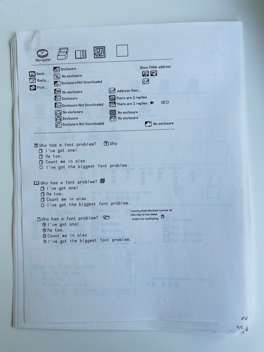 Found some vintage AppleLink-era icon studies.  : n )