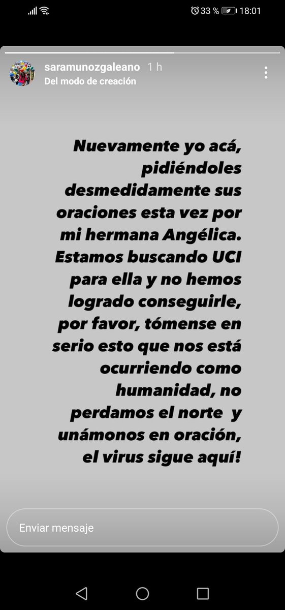elmysp's tweet photo. @alcaldiabquilla @jaimepumarejo la hna de mi amiga @SaraMunoz89 necesita una cama UCI esta muy mal, su eps no soluciona, hasta cuándo esperar!! https://t.co/gpsGOI6Ph9