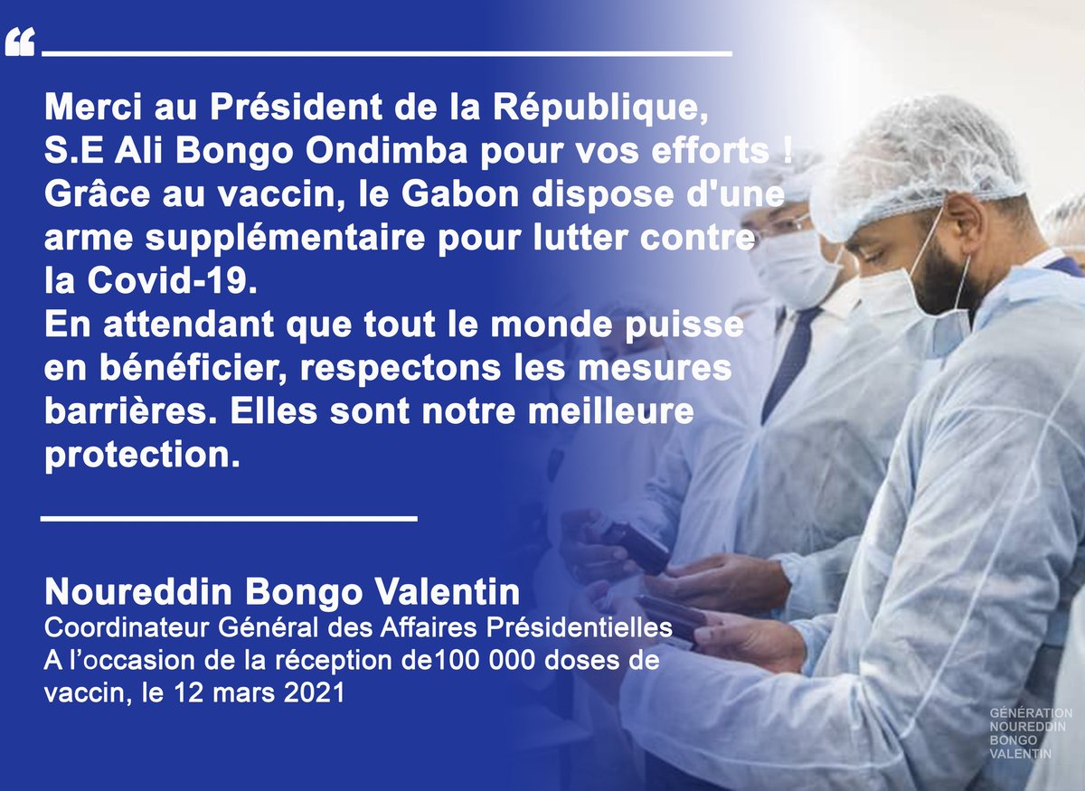BongoValentin's tweet photo. #vaccin #StaySafe #StopCovid19 #Gabon #ChangeonsEnsemble https://t.co/BtR09TVqWW