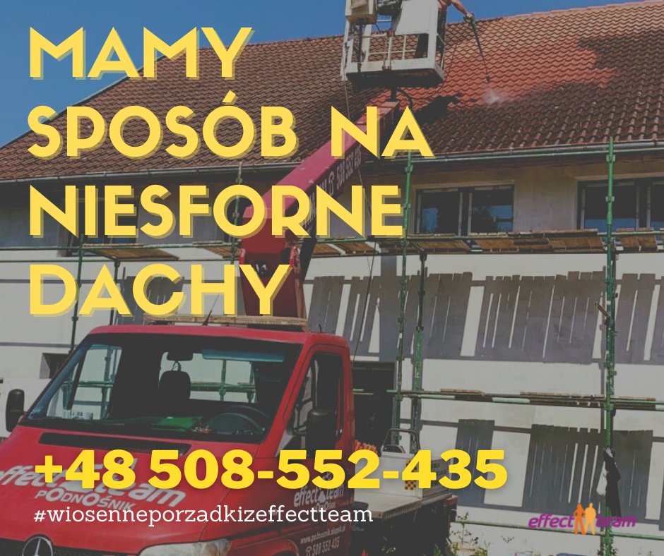 EffectTeam1's tweet photo. Mamy sposób na niesforne dachy!
#wiosenneporzadkizeffectteam #podnośnik #slupsk #zaplanujkonserwacje https://t.co/J4nFCfewVc