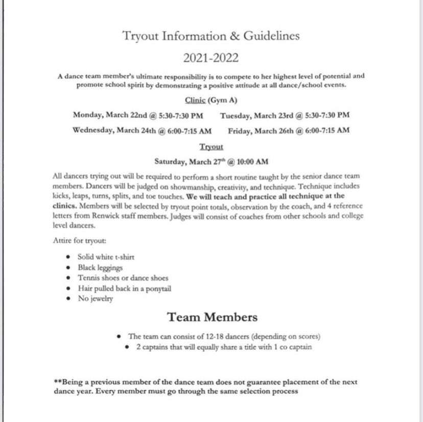 Dance Tryouts start tomorrow night!!!
We would love to see you there :))