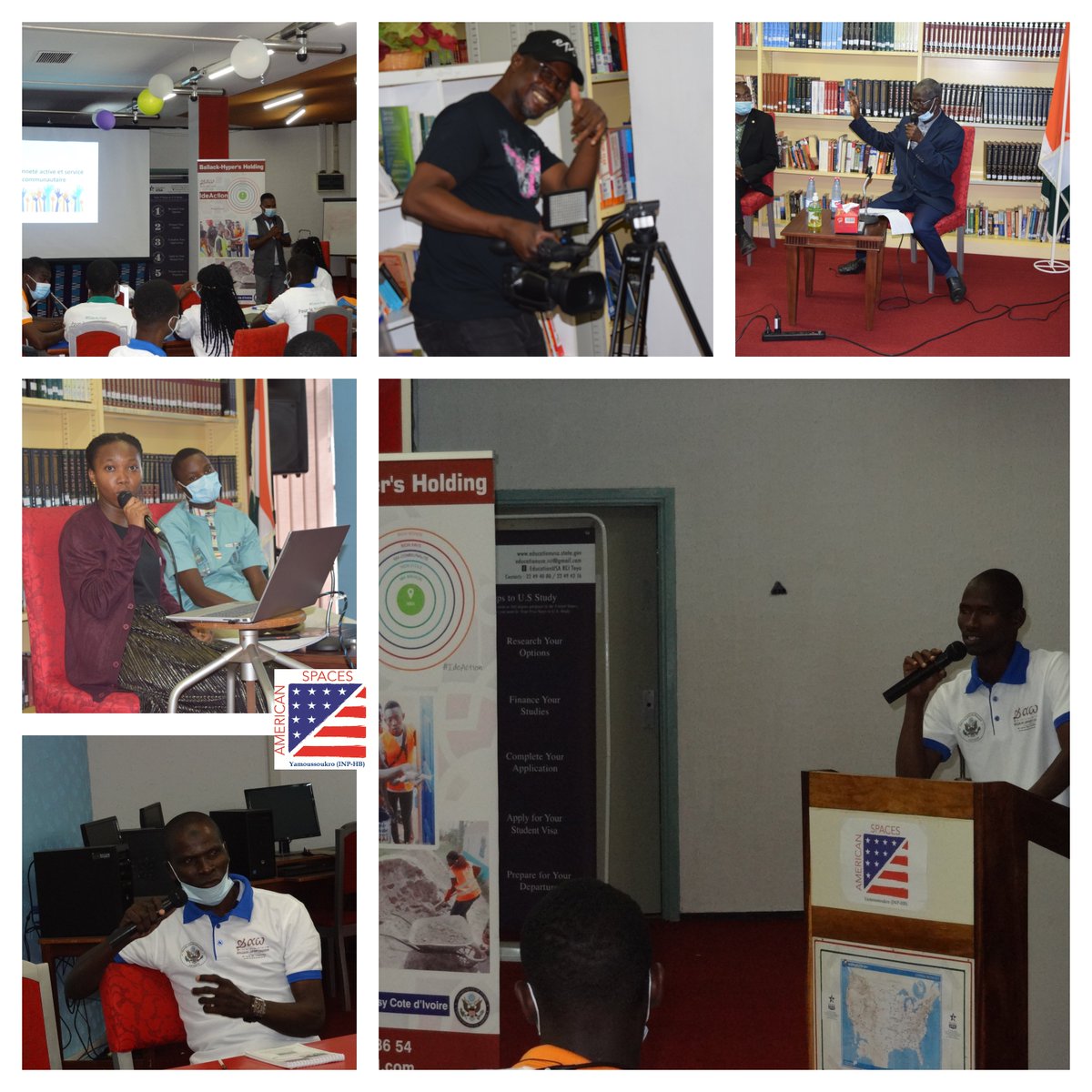 AmCorner_INPHB's tweet photo. 🎯#AlumniConnect
Votre #American Corner bénéficie régulièrement de la visite et de l'expertise des anciens boursiers du Gouvernement Américain, pour la facilitation de programmes, des partages d'expériences et des séances de mentorat!😎#acy #AmericanSpaces #civusa #IdeAction 🇨🇮🇺🇸 https://t.co/fLotJyhROm