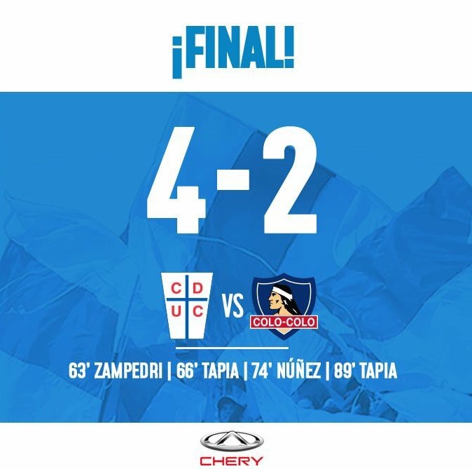 karentodoroff's tweet photo. 🇨🇱⚽️#Supercopa2020 | Tremendo arranque para #GustavoPoyet al frente de @Cruzados. Le tocaba un debut oficial nada más ni nada menos que disputando un título. Lo consiguió y de qué manera! Dio vuelta el partido ante @ColoColo que ganaba 2-0. Falcón fue expulsado en el cacique https://t.co/ybh1Tka2oa