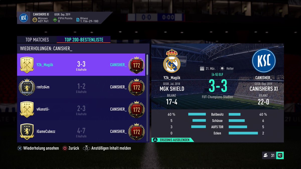 Mal wieder 28-2 nach 23-0.. bin einfach zu lost in den letzten Games🤦🏽‍♂️

11er schießen Fluch wenigstens gebrochen😂