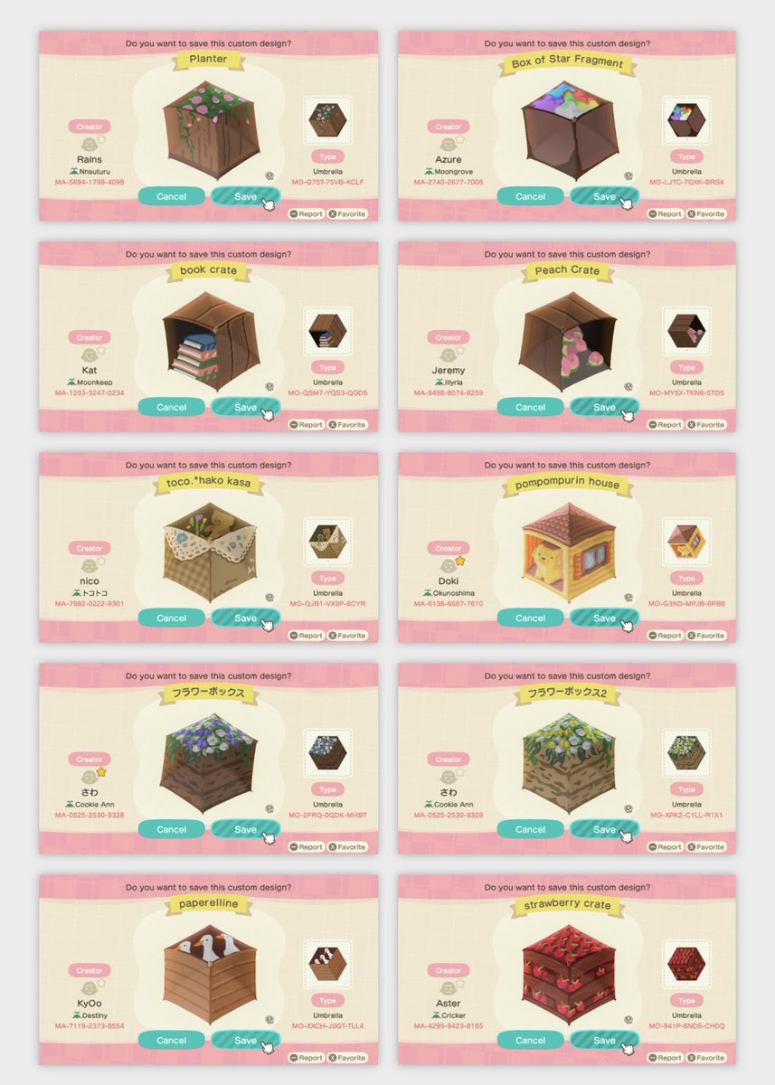 breezeandtrees's tweet image. Another clever umbrella illusion thread #acnhpattern