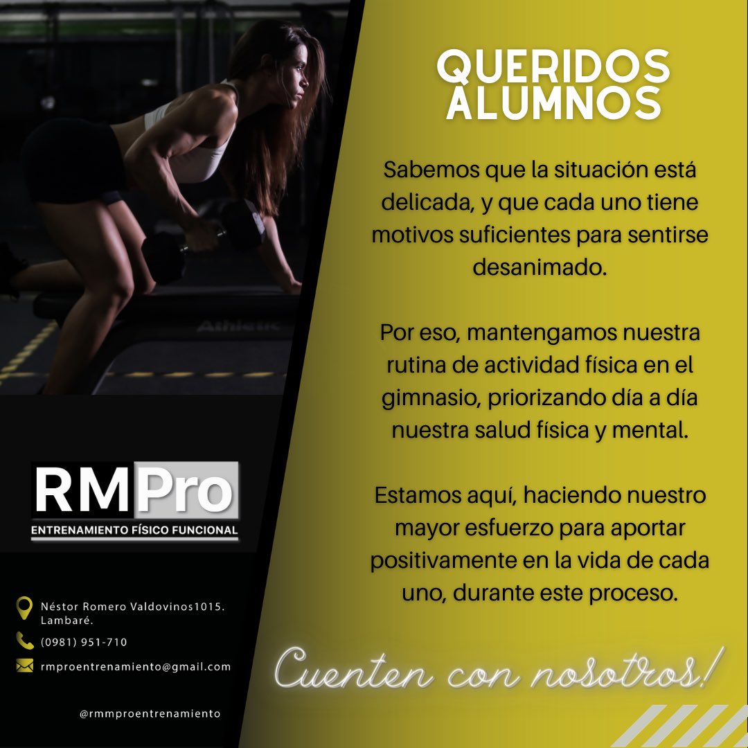 rmpro_py's tweet photo. La actividad física ayuda al sistema inmunitario y mejora sus funciones.

Una baja aptitud física se muestra como un factor de riesgo relevante ante una infección viral. 

No importa si lo que más nos gusta es salir a correr o ir a clases personalizadas en el gimnasio. https://t.co/8nHGwis4oI