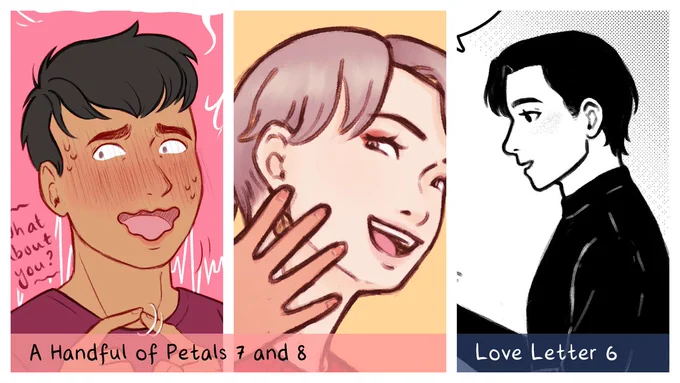There were THREE (3) updates last week!You can read both my comics on Tapas and WEBTOON (links in bio). Please subscribe and leave a comment if you like them!Next Petals  April 1Next Love Letter  March 28 