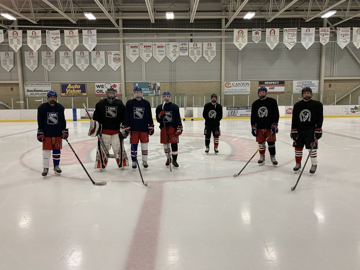 U16AAA Rangers wearing mismatched socks at today's development session along with mates from  <a href="/CBHAU16Hawks/">CBHA U16AAA Blackhawks</a> @cbhamaarangers <a href="/MAAHawks/">CBHA U18 Hawks</a> for World Down Syndrome Day and to promote inclusivity and embrace uniqueness.  #WDSD21 #RockYourHKYSocks #SuperHEROS <a href="/HockeyCalgary/">Hockey Calgary</a> <a href="/heroshockey/">HEROS Hockey</a>
