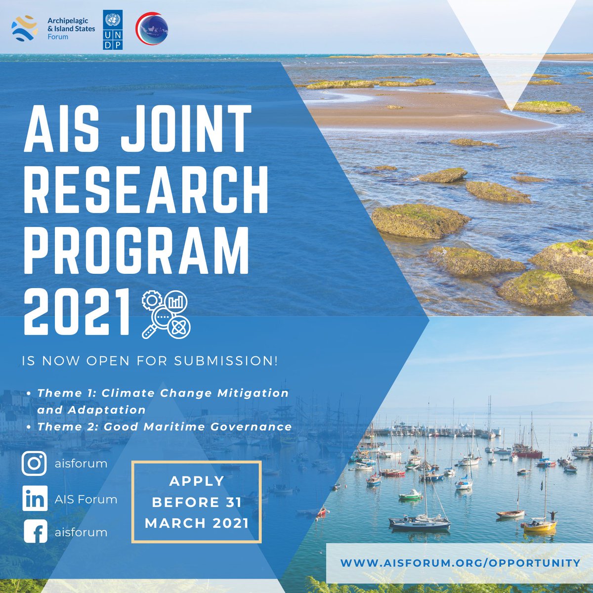 MISGLB's tweet image. ARCHIPELAGIC &amp;amp; ISLAND STATES (AIS) JOINT RESEARCH PROGRAM 2021

Click for more information: aisforum.org/opportunity