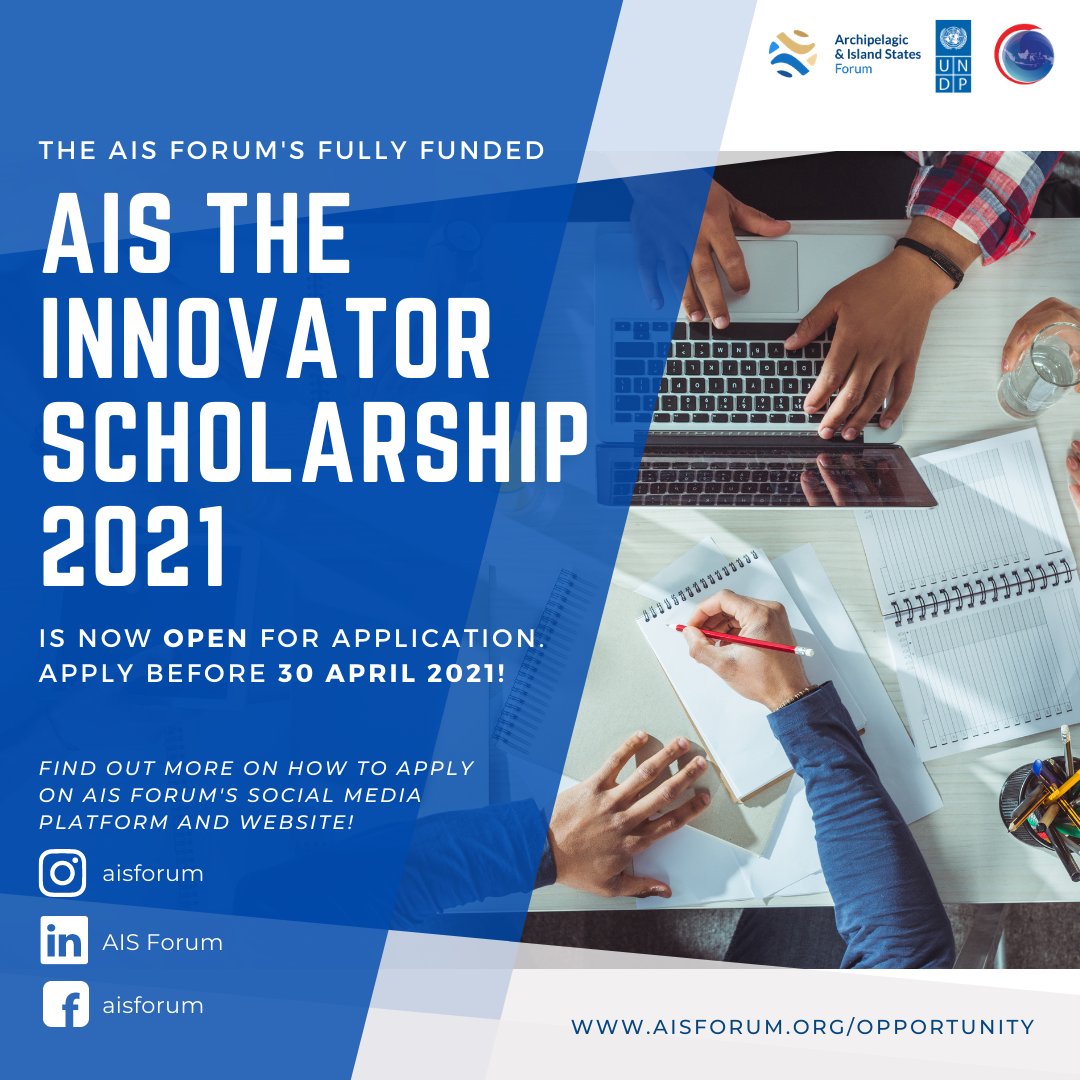 MISGLB's tweet image. ARCHIPELAGIC &amp;amp; ISLAND STATES (AIS) THE INNOVATOR SCHOLARSHIP 2021

Click for more information: aisforum.org/opportunity