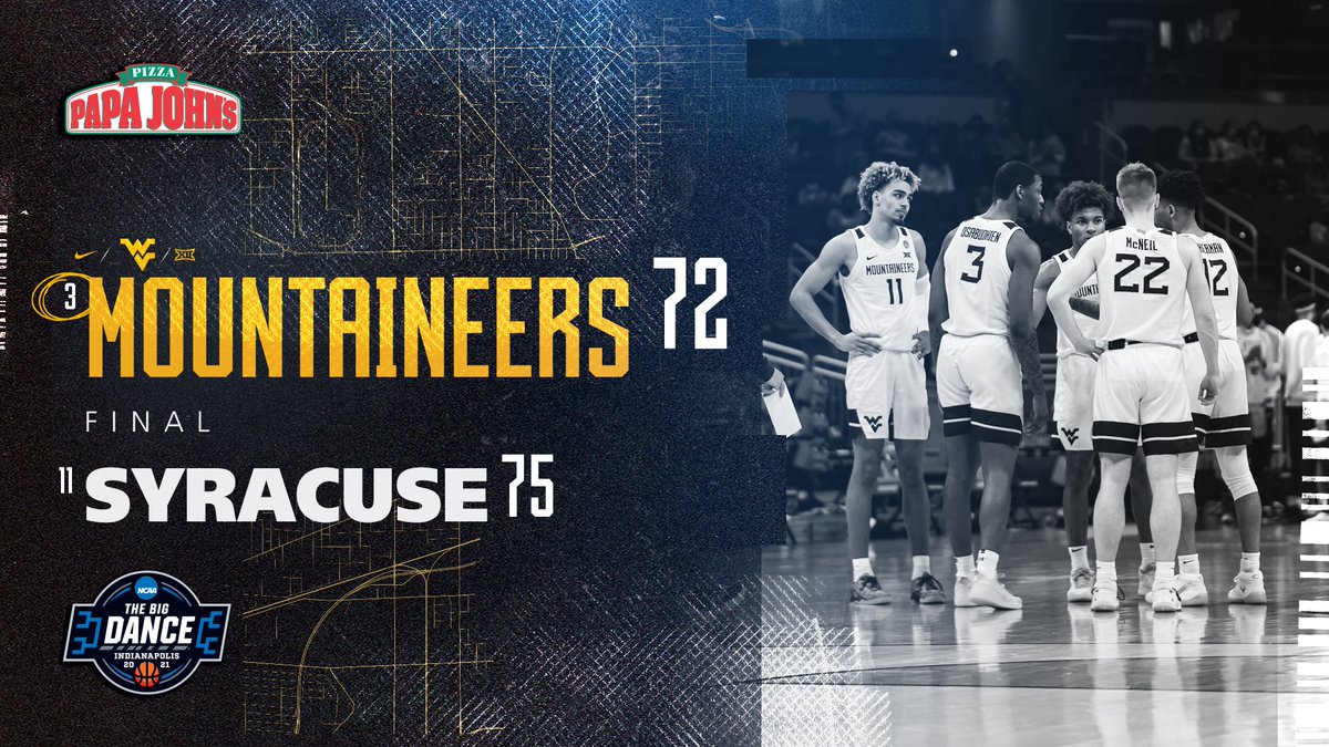 Final from Indy.

Thank you Mountaineer fans for all of your support during this unique season.

#HailWV