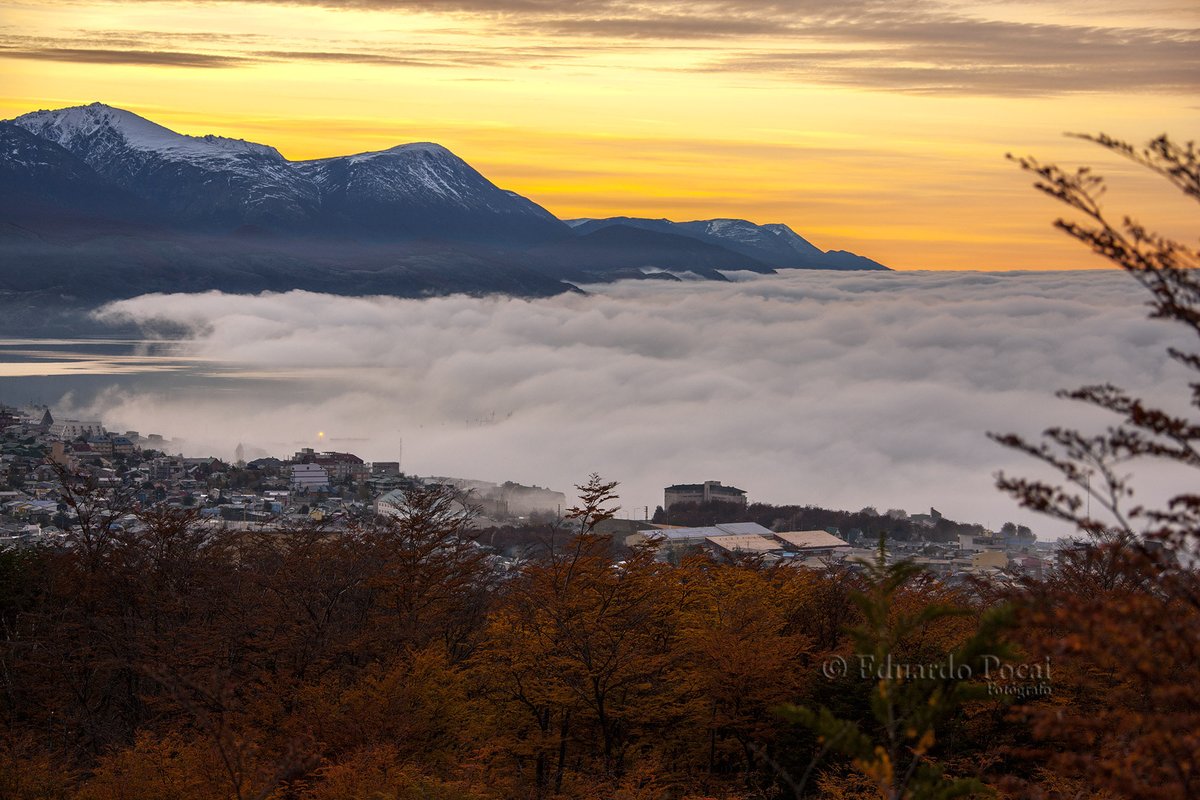 eduardopocai's tweet photo. Y Ushuaia?? ¿Donde está? Está, claro, pero debajo de una inmensa nube que la acariciaba. Magnífico para una histórica foto!! https://t.co/soVZarI5Z2