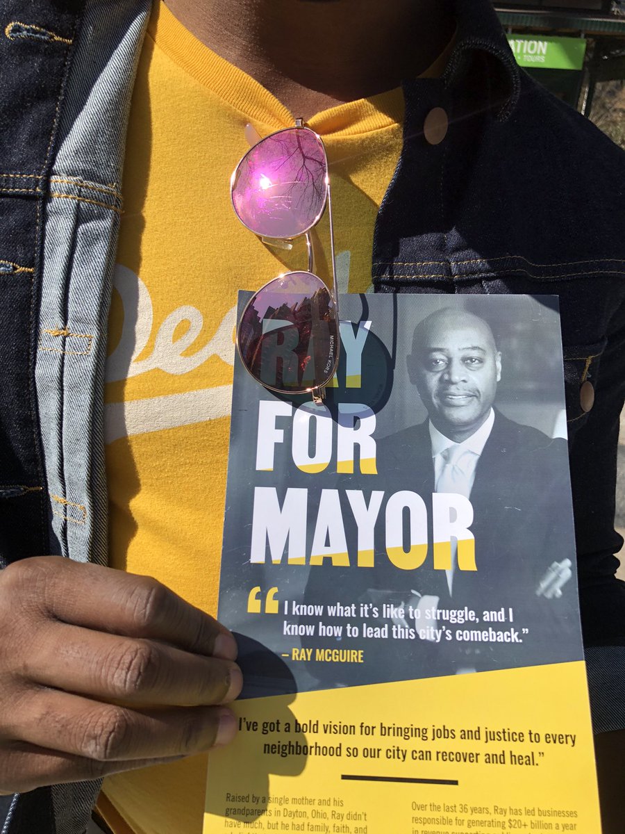 Sunny day petitioning for @RayForMayor  <a href="/rwebberjr/">Reginald Webber Jr</a>