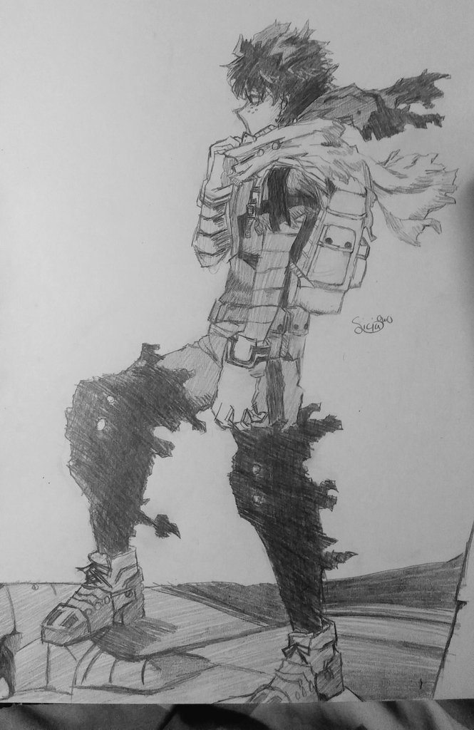 SiciaD's tweet photo. Bad boi took 4 ยฝ hours ๐
(Sorry for bad camera quality :/ android truly does suck)
#mha #MyHeroAcademia #myheroacademia306 #chapter306
#bnha #fanart #ArtistOnTwitter https://t.co/bhdDfzQ6u3