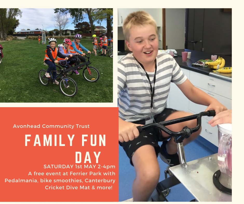 HolidayProgACT's tweet photo. Save the Date!  Avonhead Community Trust are hosting a free family fun day at Ferrier Park on Saturday 1st May.  Hope to see you there! https://t.co/ZbzyJLeQ89