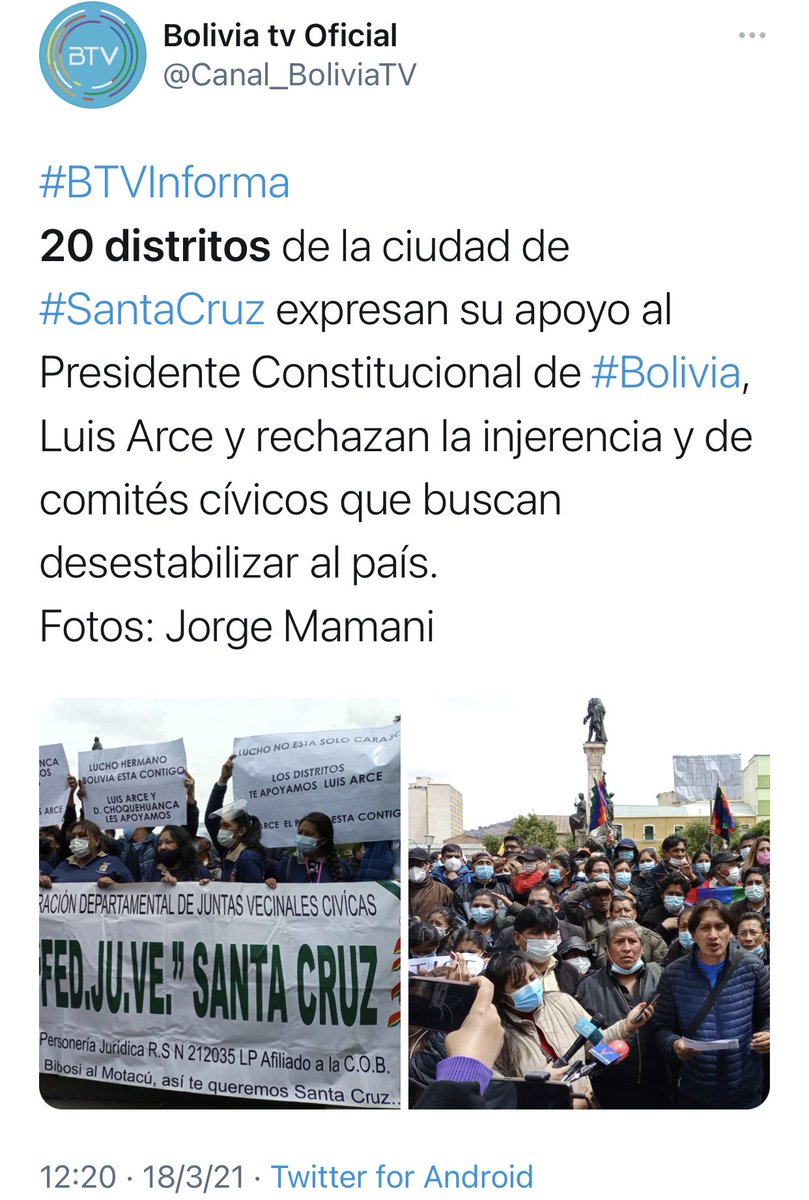 AgustinZambrana's tweet photo. 🤦‍♂️🤦‍♂️ Ayyyy nuestro canal de los bolivianos, BOLIVIA TV, señalando que estas fotos son de Santa Cruz. Chekealas: 👇👇: https://t.co/jyoWbgNJ0O