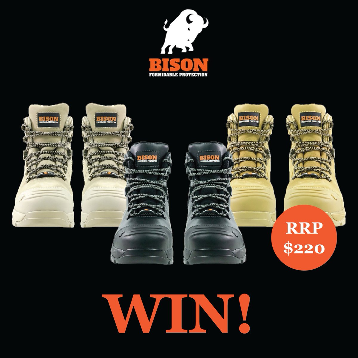 SafetyHQ1's tweet image. SAFETYHQ VIP Customer GIVEAWAY! To celebrate the relaunch of our website we’re excited to announce our first-ever VIP Customer Giveaway. 
​
​Terms &amp;amp; conditions found safetyhq.com.au/bisonbootsgive…