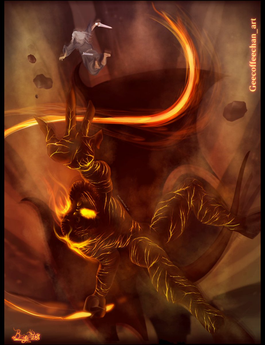 Geecoffeechan's tweet photo. Wenas uwuπππ±π¨π±
#Drawing that I made a while ago of #TheLordoftheRings. I did an activity for people to vote for the characters to draw the most voted, as a #commission for everyone, #GandalftheGray won and this is the resultβ‘ I hope you like itπ
#TheBalrog π₯βπ₯ #digitalart https://t.co/U0ZeYVRwrB