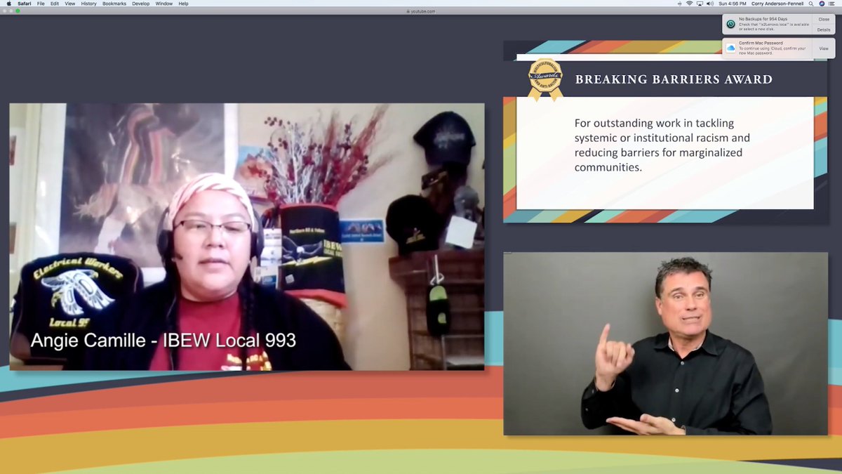 WeBuildBC's tweet photo. Congrats, @ibew993 @IBEWCanada on earning #BreakingBarriers Award on the Int'l Day for the Elimination of Racial Discrimination, for equity &amp; diversity work. Said 993's Glen Hilton: "Our org is getting an award for just doing the right thing." #antiracistbc @RachnaSinghNDP https://t.co/vOUHgEkIz6