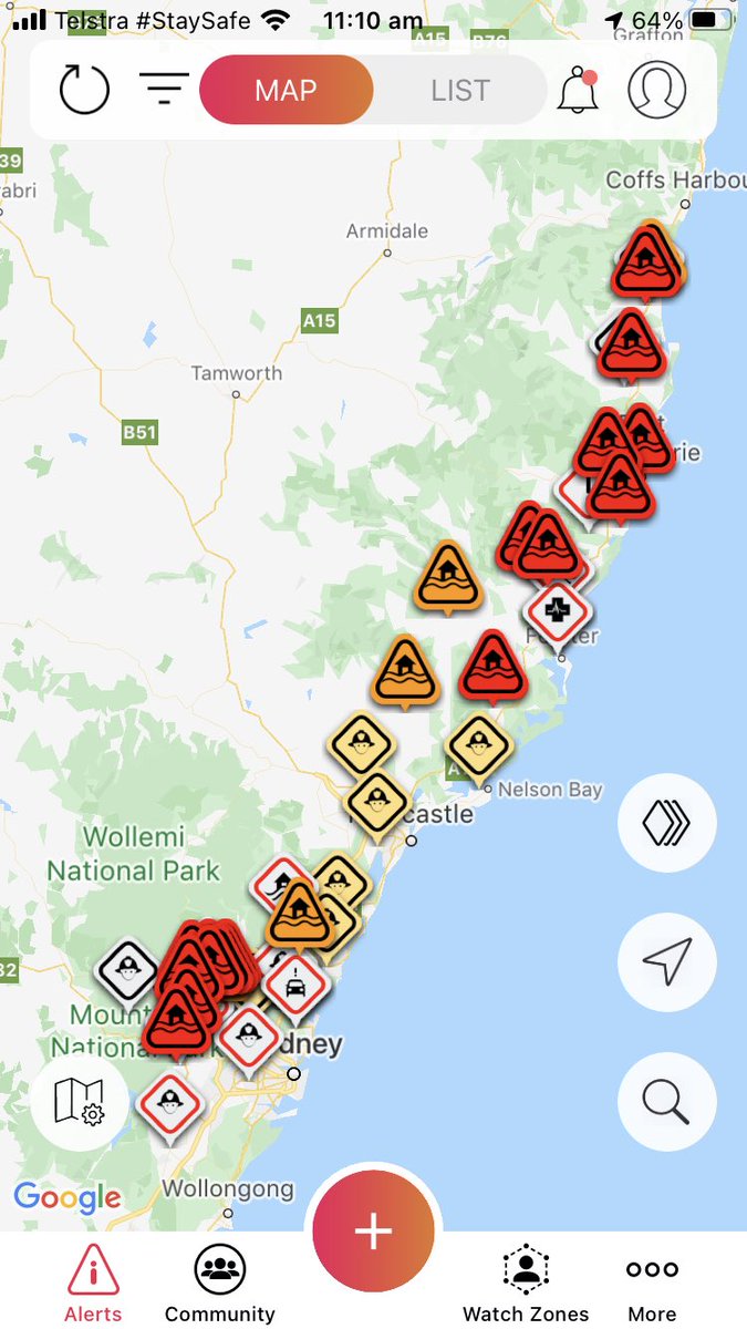 RedHelmetTech's tweet image. 🔴Evacuation Orders &amp;amp; 
🟠Evacuation Warnings along the east coast of #Australia #NSWFloods #alert2me