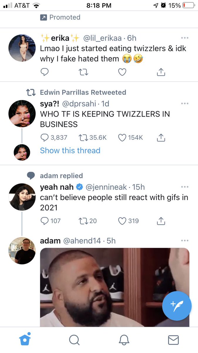 jocelynsmith's tweet photo. @lil_erikaa Ok laughing at this timing that @EdwinParrillas retweeted this and showed up after you tweeted this lol https://t.co/0ftMM4sFLb