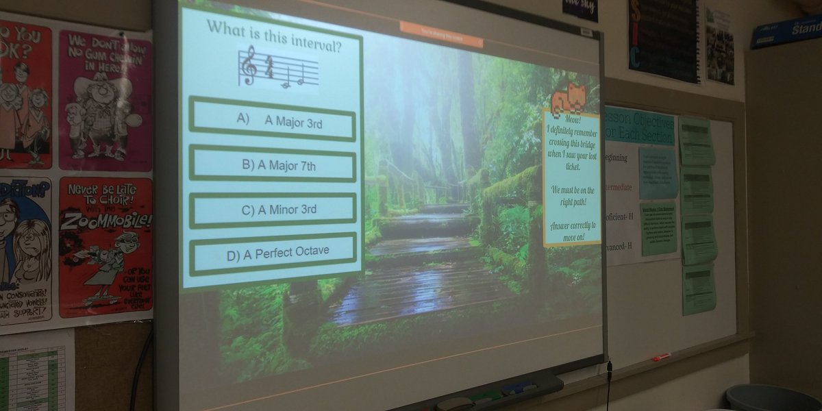 MHCHSChorus's tweet photo. A great end to our first week back in Plan B! Students competed in a first ever Virtual Music Escape Room! Students put into action their comprehension of music intervals, whole and half steps and scales part of this unique and fun assessment leading them all the way to victory! https://t.co/bjkvBiXXhR