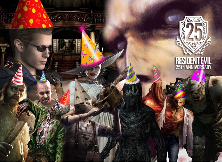 _REF_'s tweet photo. Happy 25th Anniversary to the Biohazard / Resident Evil franchise! 
Hard to believe we even still exist in any form to get to see this event. 
Thank you to all the games teams and fans around the world!
Please check our front page for an unexpected update: https://t.co/Xvz1ALy0rs https://t.co/2xN0fqnxvb