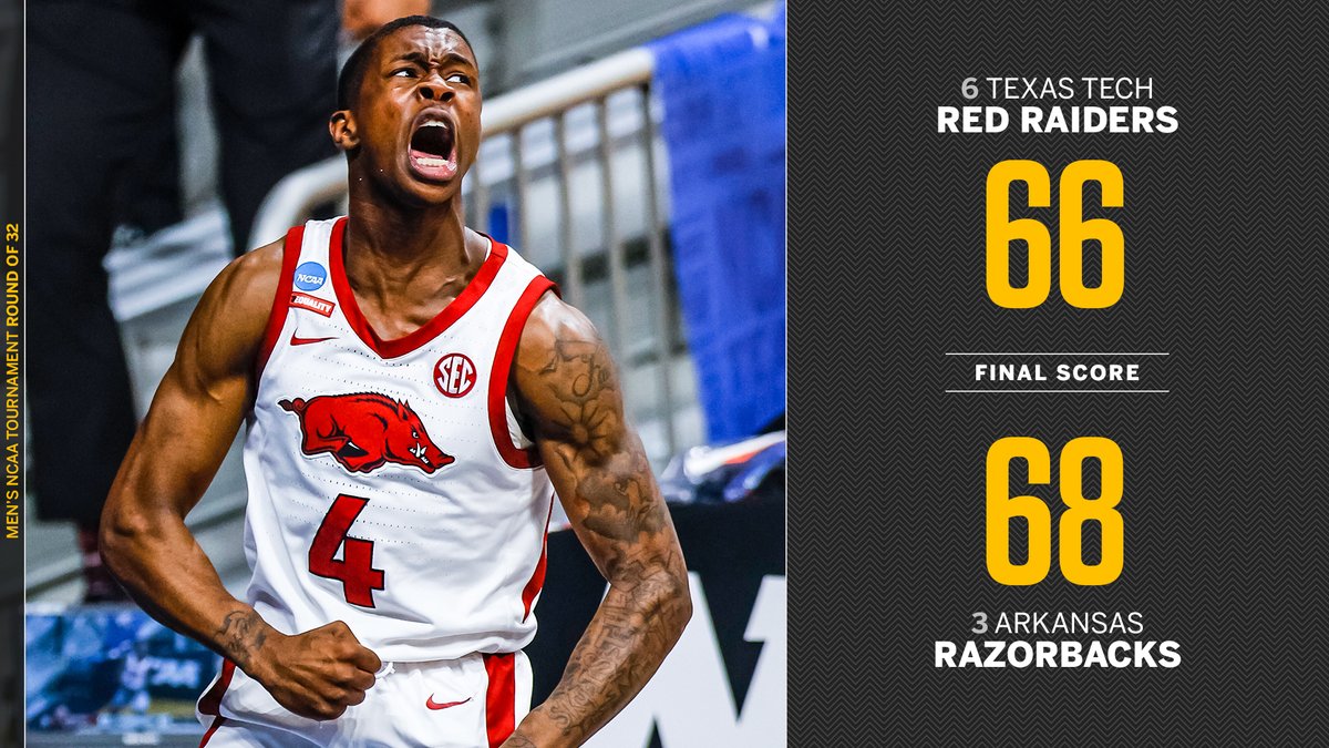 SportsCenter's tweet image. Arkansas is heading to the Sweet 16 for the first time since 1996 🐗