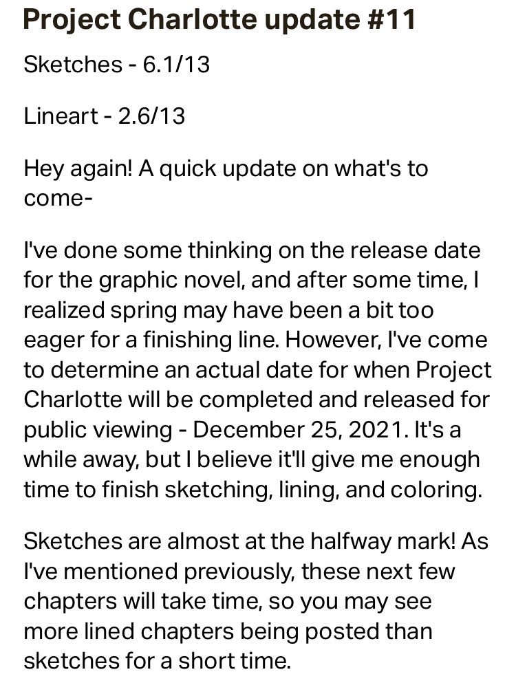 Project Charlotte Update #11 