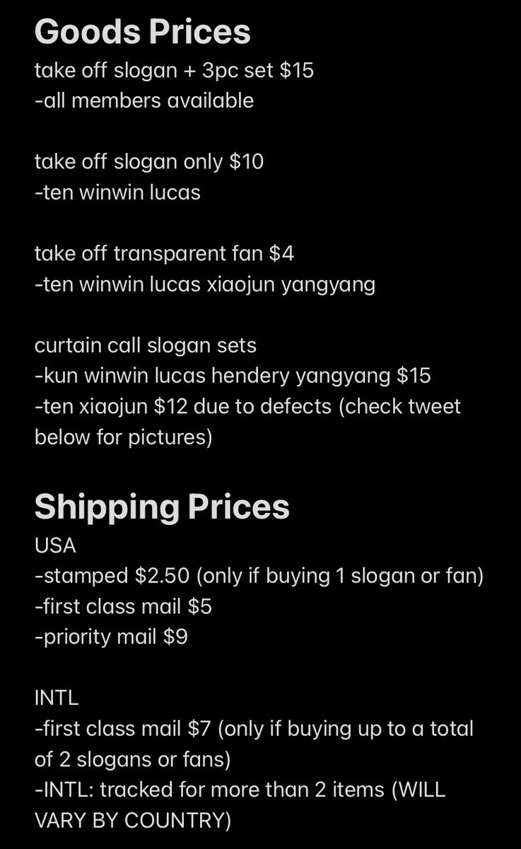 wayvunionteam's tweet photo. wayv union stock sale
**can ship ww**

all profits will go towards supporting wayv through various means. if you're are interested in purchasing anything, please dm us.

pictures of items and prices + shipping prices are shown below https://t.co/blP2NYNpXl